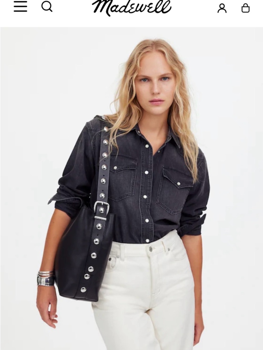 Madewell Essential Studded Bucket Bag